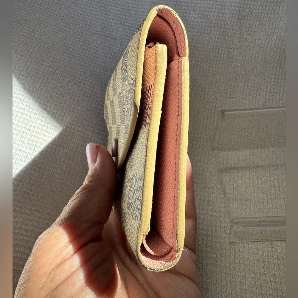 Louis Vuitton Porte feuille Victorine Damier Azur Rose Ballernia Wallet EUC - Picture 6 of 16